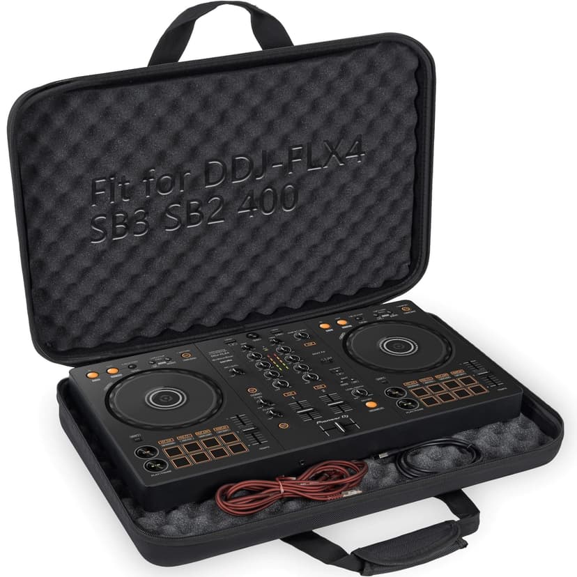 ITHWIU Lightweight Molded Hard Storage Case Fits for DDJ-FLX4 / DDJ-400 / DDJ-SB3 SB2 or DDJ-RB 2-Channel Controller