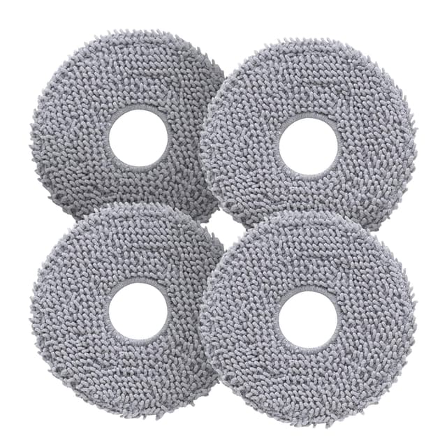 roborock 4 Pack Microfiber Mop Cloths for QV 35A/QV 35S/QR 5T7/QR 598/QR 798/QR T78/Qrevo L/QV 798/QX Revo Plus/QR5980/QR7980/QR7985 Robot Vacuum Cleaner, Mop Pad Replacement Accessories