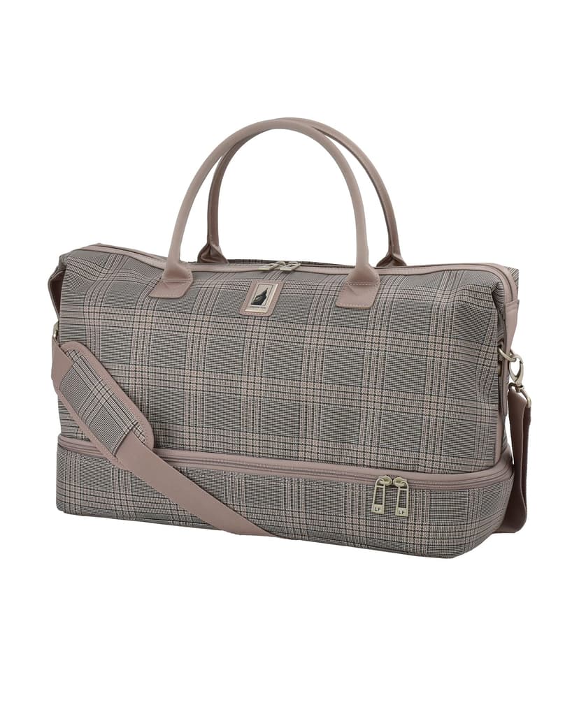 London Fog Brentwood IV 20" Drop Bottom Duffel, Rose Charcoal