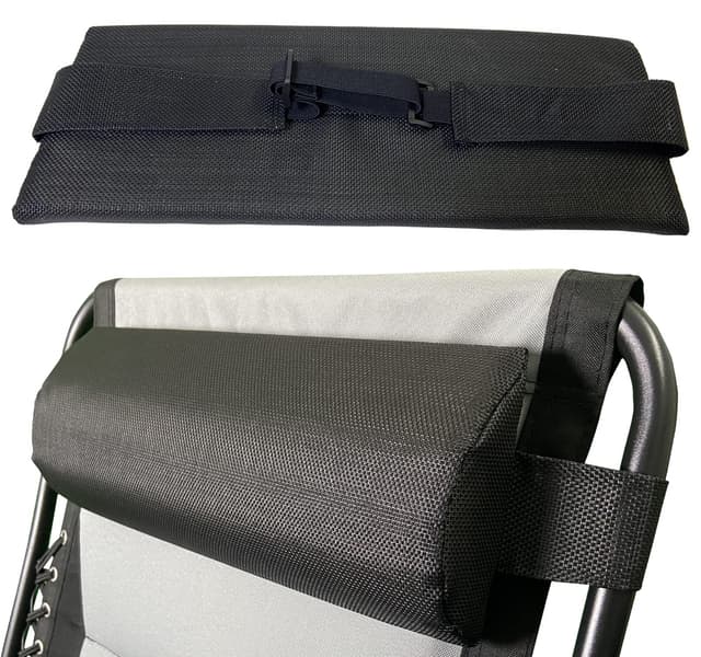Ostlttyn Head Pillow for Lounge Chair Zero Gravity Chair Patio Lawn Recliner Chair, Large Zero Gravity Chair Cushion w/Adjustable Elastic Band, Soft Recliner Head Pillow for Indoor Outdoor