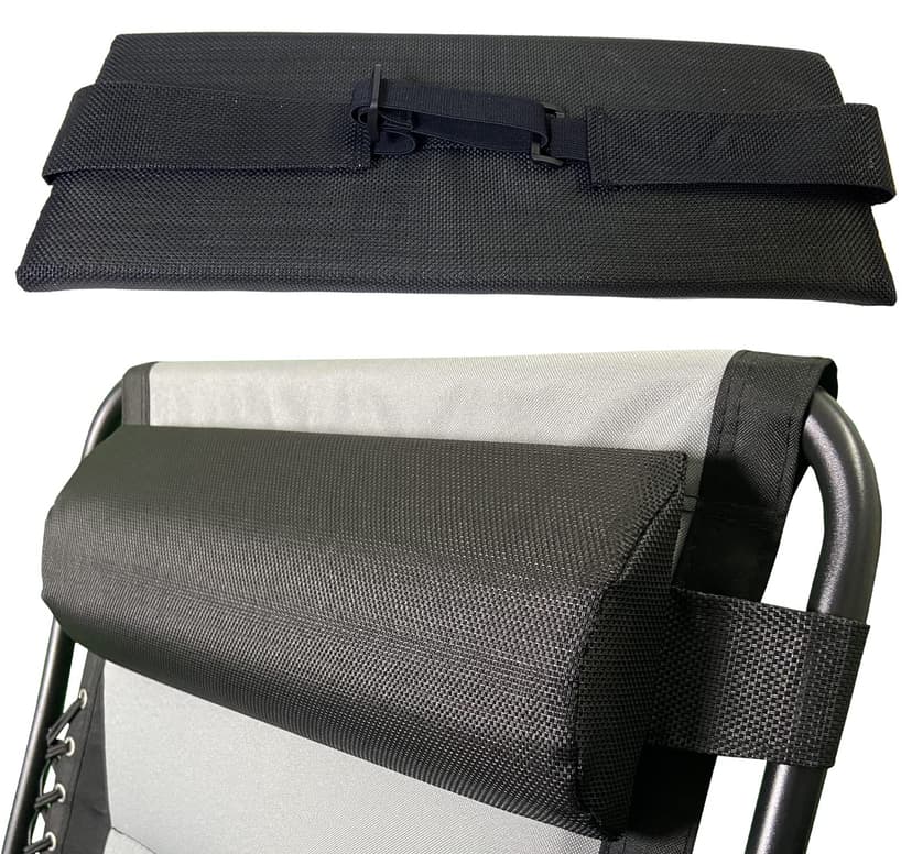 Ostlttyn Head Pillow for Lounge Chair Zero Gravity Chair Patio Lawn Recliner Chair, Large Zero Gravity Chair Cushion w/Adjustable Elastic Band, Soft Recliner Head Pillow for Indoor Outdoor