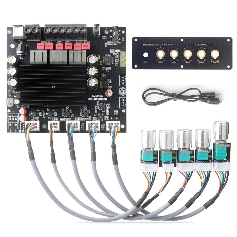 S200HS-W Power Amplifier Board Bluetooth5.2 TPA3221 Chip with Subwoofer 2.1 Channel 100W×2+200W,Audio Power Amplifier Module (S200HS-W)