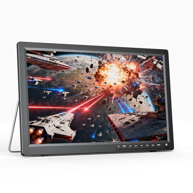 OSHPRO 15.6" Portable LCD TV with Rechargeable Battery – ATSC Tuner, HDMI & USB, Small Portable TV for Kitchen Counter, RV Camper & Camping