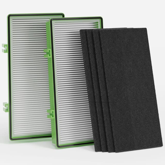 Leemone Aer1 Filter Replacement for Holmes Air Purifiers, 2 True HEPA Filters + 4 Carbon Booster Filters, HAPF30AT