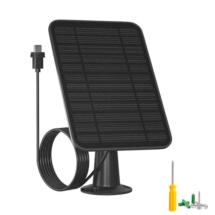 5W Solar Panel Compatible with Blink Outdoor 4(4th Gen)/Outdoor 2K+ Camera, Solar Panel Charger for Blink Camera with 13.1ft Cable Rubber Plug, IP65 Weatherproof, Includes Secure Wall Mount, 1 Pack