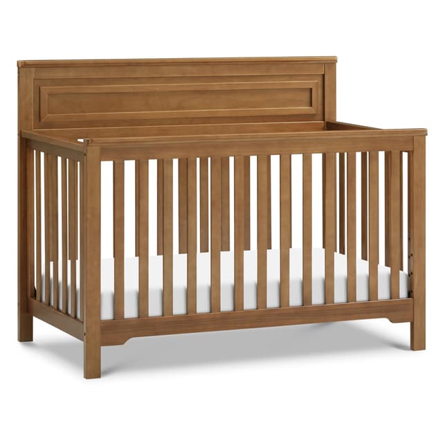 daVinci Autumn 4-in-1 Baby Crib Convertible to Toddler Bed, Daybed, Full-Size Bed - Easy Assembly - GREENGUARD Certified - 4 Adjustable Mattress Heights - Conversion Kit Sold Separately, Chestnut