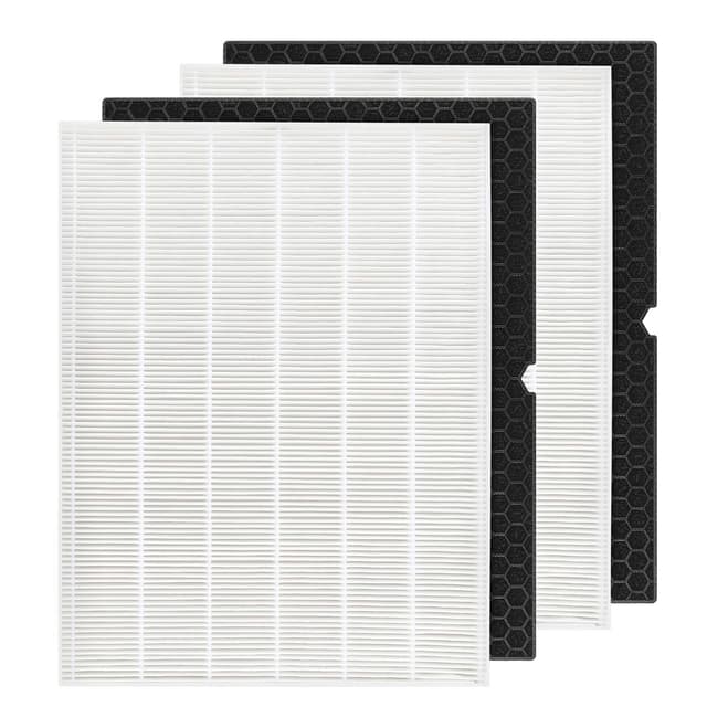 2 Sets 116130 HEPA Replacement Filter H 116130 for Winix 5500-2 Plasmawave Air Purifier and Models AM80 - HEPA Filter and Activated Carbon Filter Combo Pack