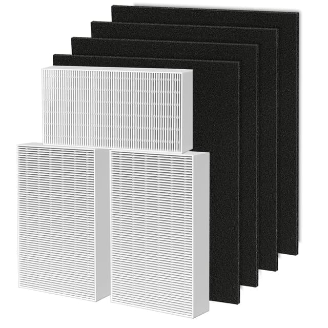 HPA300 HEPA Filter Replacement for Honeywell HPA300 Series Air Purifiers HPA300, HPA300VP, HPA304, HPA3300, Replace HRF-R3 (3 Ture HEPA R Replacement Filter + 4 Activated Carbon Pre-Filter)