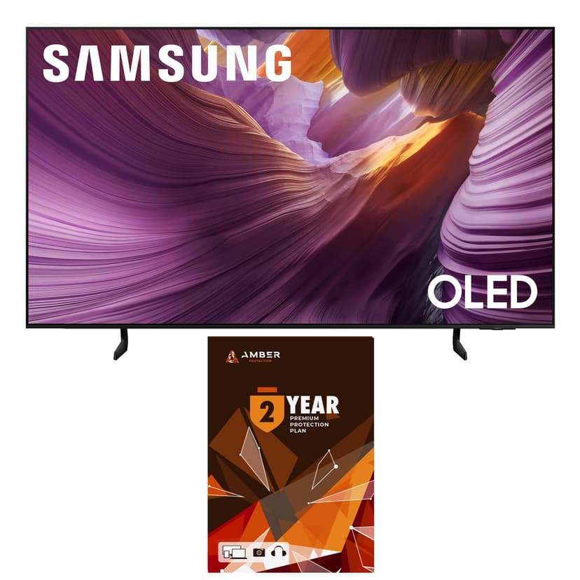 SAMSUNG QN65S85FAFXZA 65 Inch OLED HDR 4K Smart TV with Q-Symphony Pro and 2 Year Amber Protection Plan (2025)