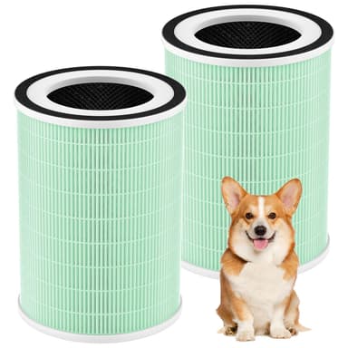 2 Pack True HEPA Filter, 4 in 1 Pet Replacement Filter, 360 4-Stage Filtration, Compatible With Afloia KILO, KILOPLUS, KILOPRO, MIRO, MIRO PRO, MORENTO MR-Kilo, Kalo Air Purifier, Green