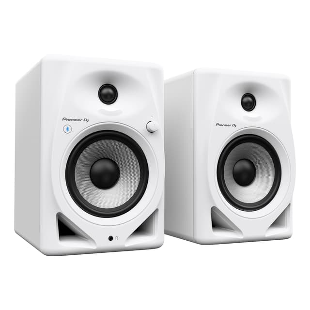 Pioneer DJ DM-50D-BT-W 5-inch Desktop Active Monitor Speaker Pair with Bluetooth - White