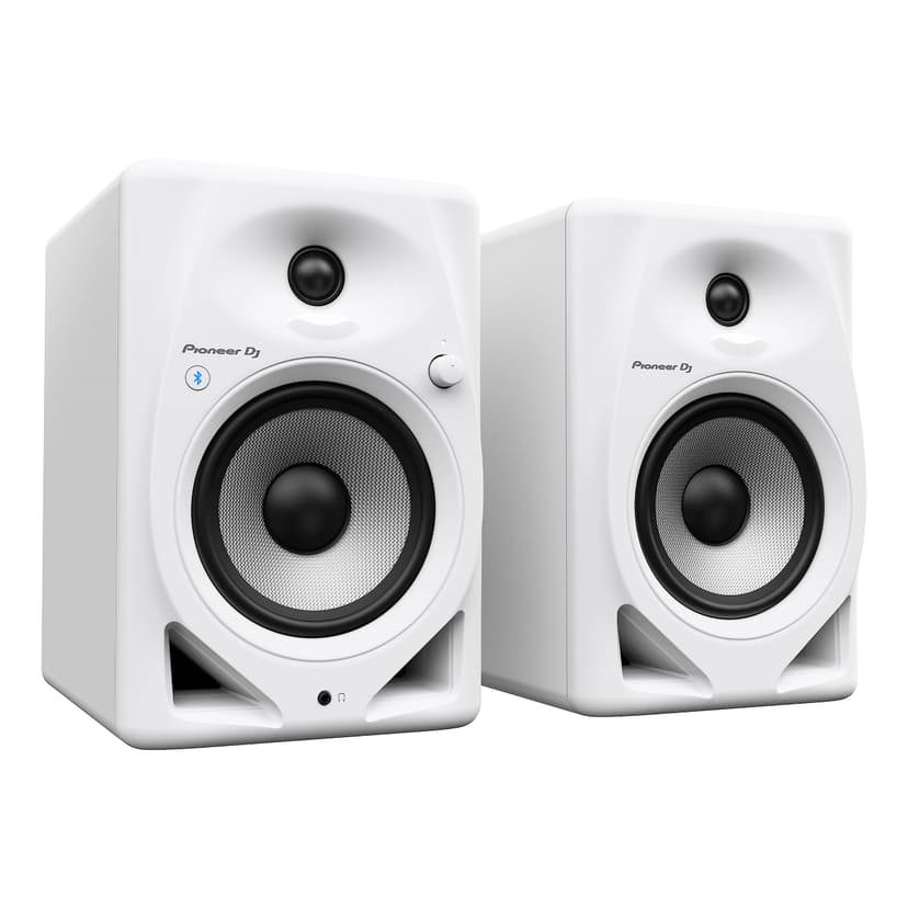 Pioneer DJ DM-50D-BT-W 5-inch Desktop Active Monitor Speaker Pair with Bluetooth - White