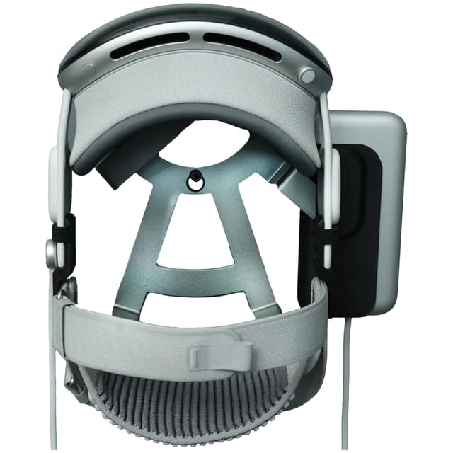 Vision Pro Wall Mount - Aluminum Stand with Silicone Protection and Battery Holder - Premium Anodized Finish, Sleek Design, and Convenient Storage for Vision Pro Headset and External Battery