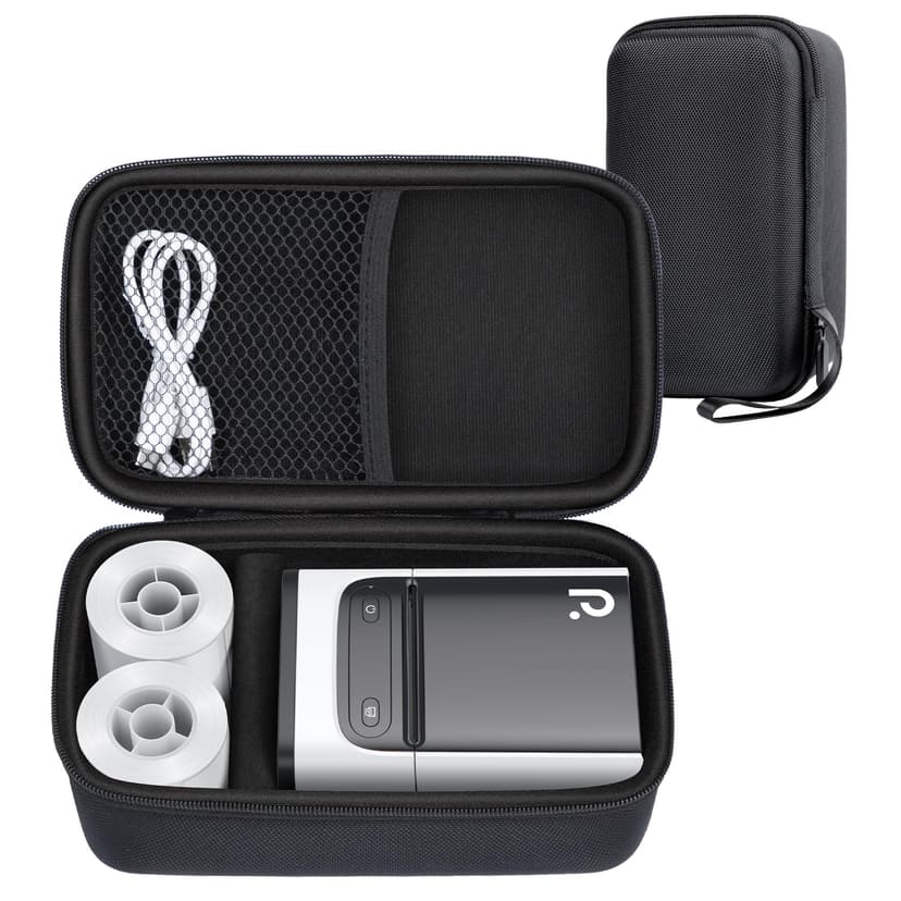 POLONO PM220S Label Maker Case Compatible PM220S Label Maker PM220 Portable Handheld Label Printer, Easily Store Your Printer, USB Cable and Batteries Accessories (Case Only), Black