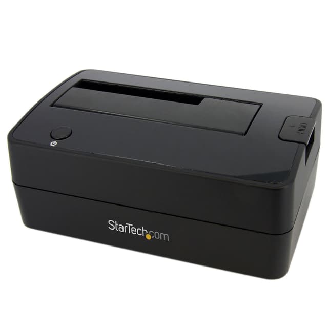 StarTech.com Single Bay USB 3.0 to SATA Hard Drive Docking Station, USB 3.0 (5 Gbps) Hard Drive Dock, External 2.5/3.5" SATA I/II/III HDD/SSD Docking Station, Top-Loading Hard Drive Bay (SATDOCKU3S)
