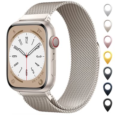 Original Milanese Loop Band Compatible with Apple Watch 38mm 40mm 41mm 42mm 44mm 45mm 46mm 49mm - Women & Men Magnetic Closure Adjustable Metal Strap for iWatch Series 11 10 9 8 7 6 5 4 SE2 3 Ultra2 3