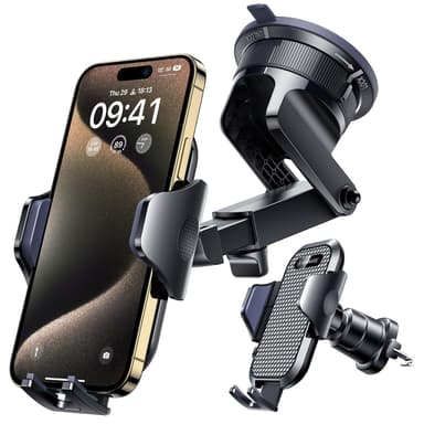 [2026 True Military-Grade] Car Phone Holder VANMASS [Upgraded Strongest Suction & Clip] Cell Phone Mount for Dashboard Windshield Vent Wall,Truck Cradle Stand for iPhone 17 Pro Max 16 15 14 13 Android