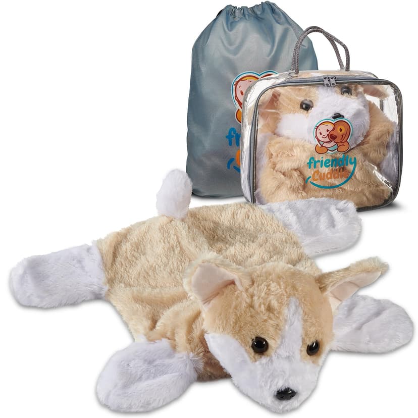 FRIENDLY CUDDLE Weighted Lap Blanket for Kids & Adults – Kids Weighted Blanket – ASD, Sensory Processing Weighted Stuffed Animals Dog Toy – Microwavable Weighted Lap Pad for Kids, 5 Lbs