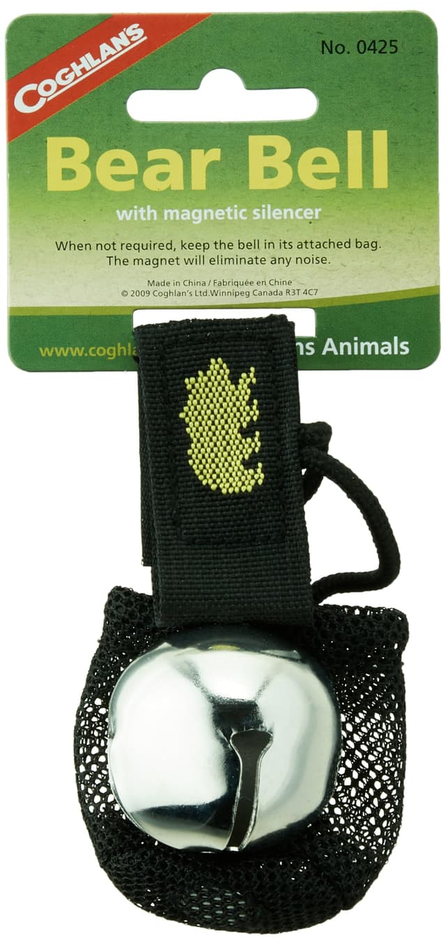 Coghlan's Magnetic Bear Bell with Silencer - Hiking Safety Gear for Wildlife Alert -Silver