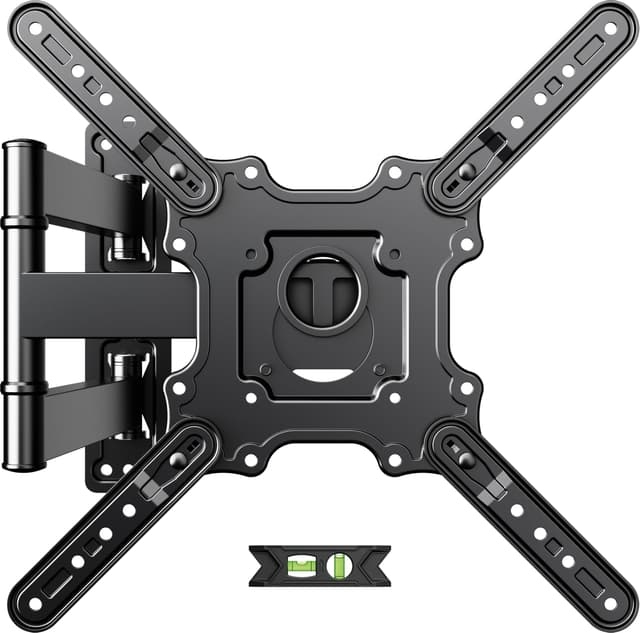 USX MOUN TV Wall Mount for Most 26-60 Inch TVs up to 77 lbs, Full Motion Wall Mount TV Bracket with Swivel Tilt Single Stud Design for Corner, Max VESA 400x400mm fit Most 32 40 42 43 50 55 60 TVs