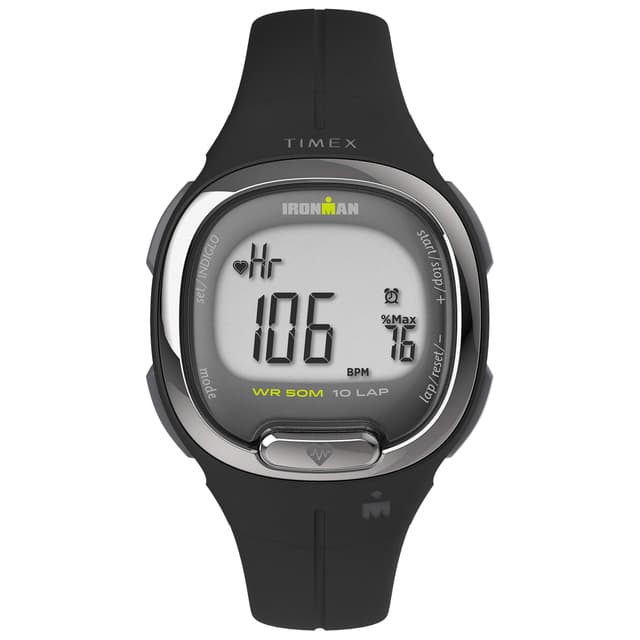 Timex Ironman Triathlon Transit+ Watch with Activity Tracking & Heart Rate 33mm – Black with Resin Strap