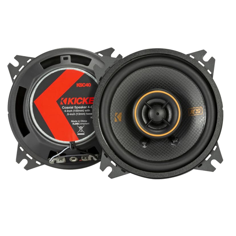 Kicker 51KSC404 KS-Series 4" Coaxial Speakers with .5" tweeters, 4-Ohm, Pair