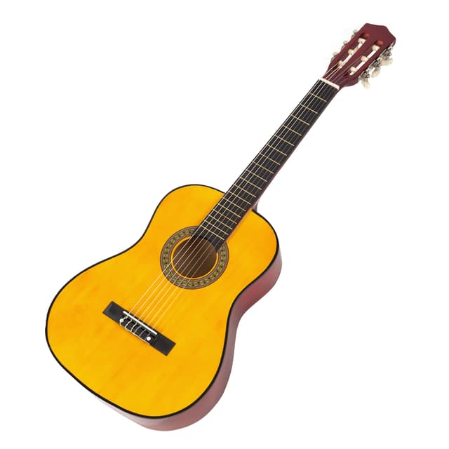 Music Alley 34 Inch Junior Classic Acoustic Guitar with Lessons & String Stickers