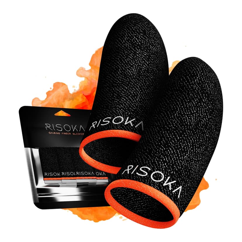 RISOKA 10 Pieces Gaming Finger Sleeves - Perfect Touchscreen Glide - Thumb Sleeve for Mobile Games - Dedales Gamer Profesionales - Phone Accessories
