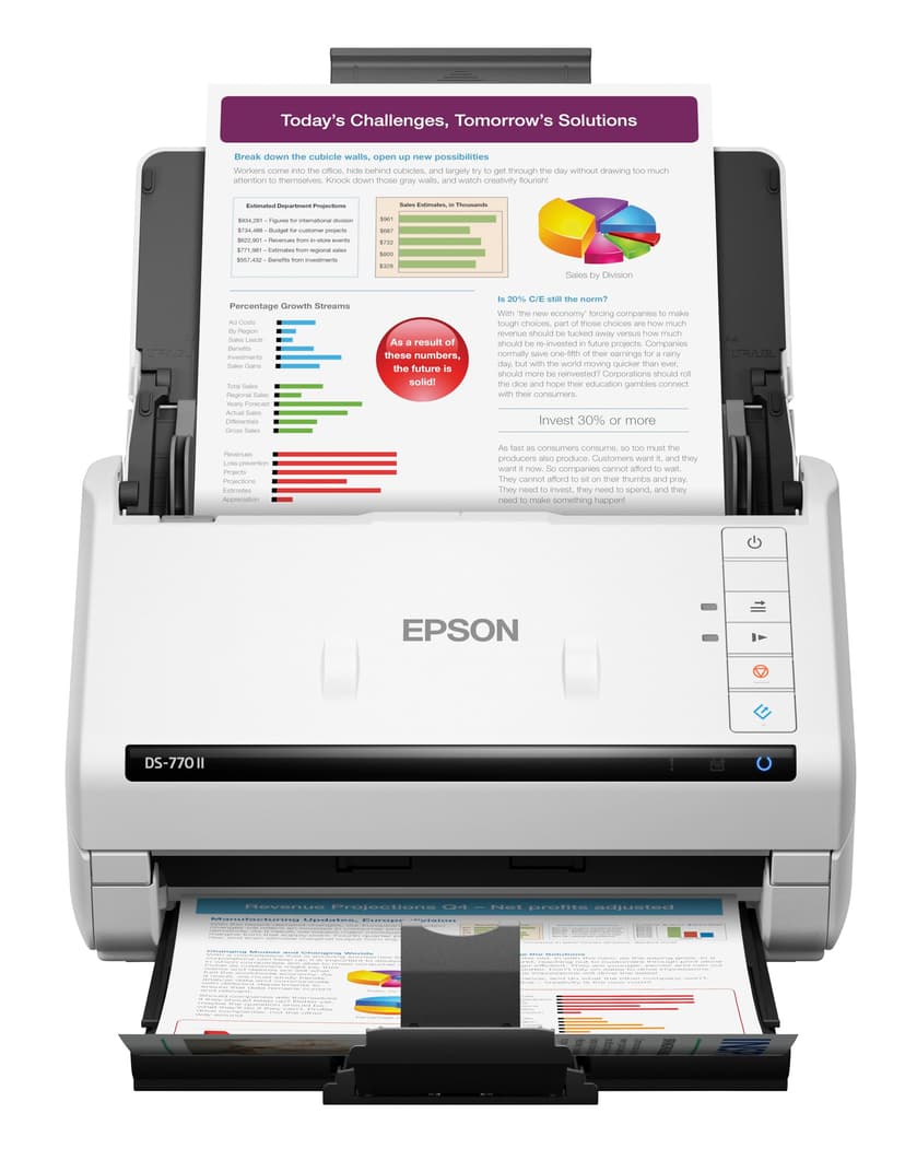 Epson DS-770 II Color Duplex Document Scanner for PC as Well as Mac with 100-page Auto Doc Feeder (ADF), Twain and ISIS Drivers