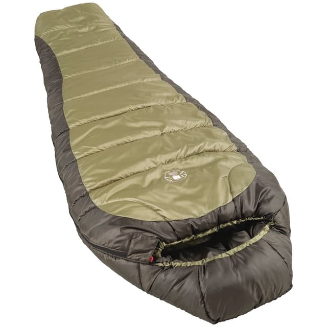 Coleman North Rim 0°F Big & Tall Sleeping Bag, Cold-Weather Mummy Sleeping Bag for Adults, No-Snag Zipper with Adjustable Hood for Warmth & Ventilation, Contains PFAS