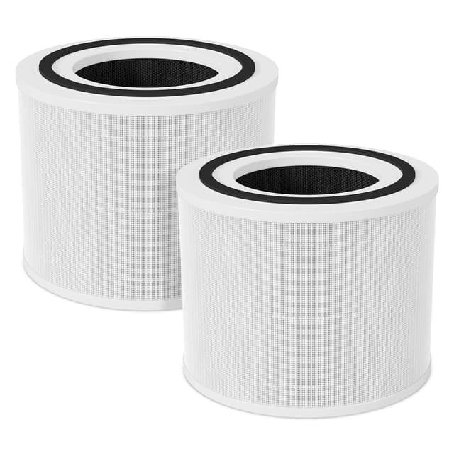 2-Pack Core 300 Replacement Filter Compatible with LEVOIT Core 300 and Core 300S Air Purifier, H13 True HEPA & Activated Carbon, Replace Core300-RF, White