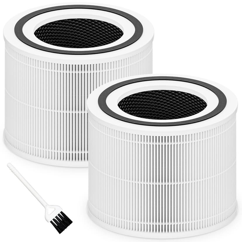 Core 300 Replacement Filter for LEVOIT Core 300, Core 300S and Core 300-P Air Purifier, 3-in-1 H13 True HEPA Filter Replacement, Compared to Part # Core 300-RF, 2 Pack, White