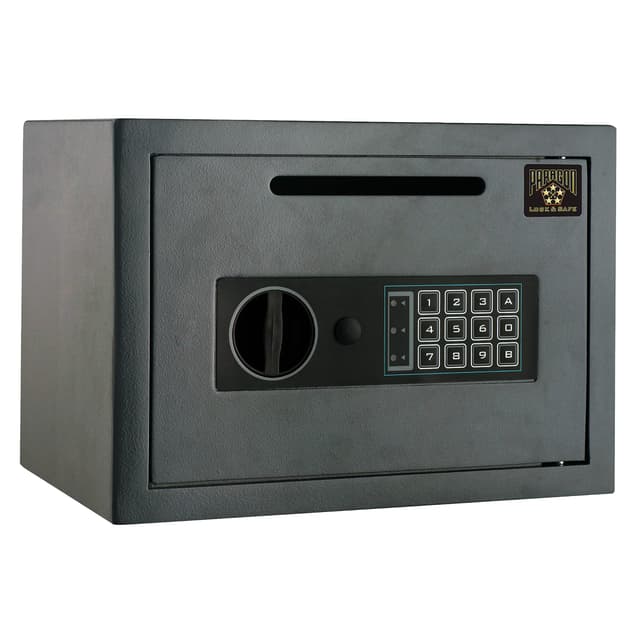 Electronic Safe Deposit Box - Drop Safe with Digital Keypad and 2 Manual Override Keys for Business Cash Drops or Home Safety by Paragon Safes