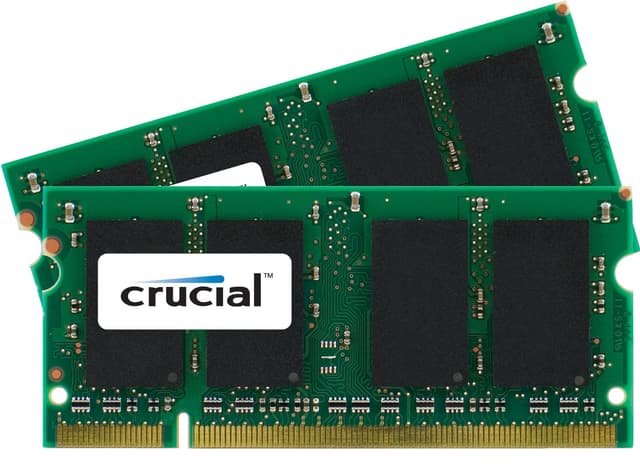 Crucial 4GB kit (2GBx2), 200-pin SODIMM, DDR2 PC2-6400,