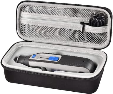 Case Compatible with Dremel Lite 7760 N/10 4V Li-Ion/ PawControl 7760-PET Dog Cordless Rotary Tool Multi-Purpose Kit, Zipper Mesh Pocket Storage Holder for USB Charging Accessory Changes (black)