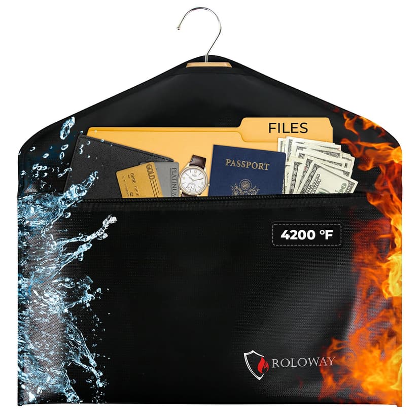ROLOWAY Hanger Diversion Fireproof Safe, Hidden Compartment for Home & Travel, Secret Safe for Cash Hiding Under Clothes