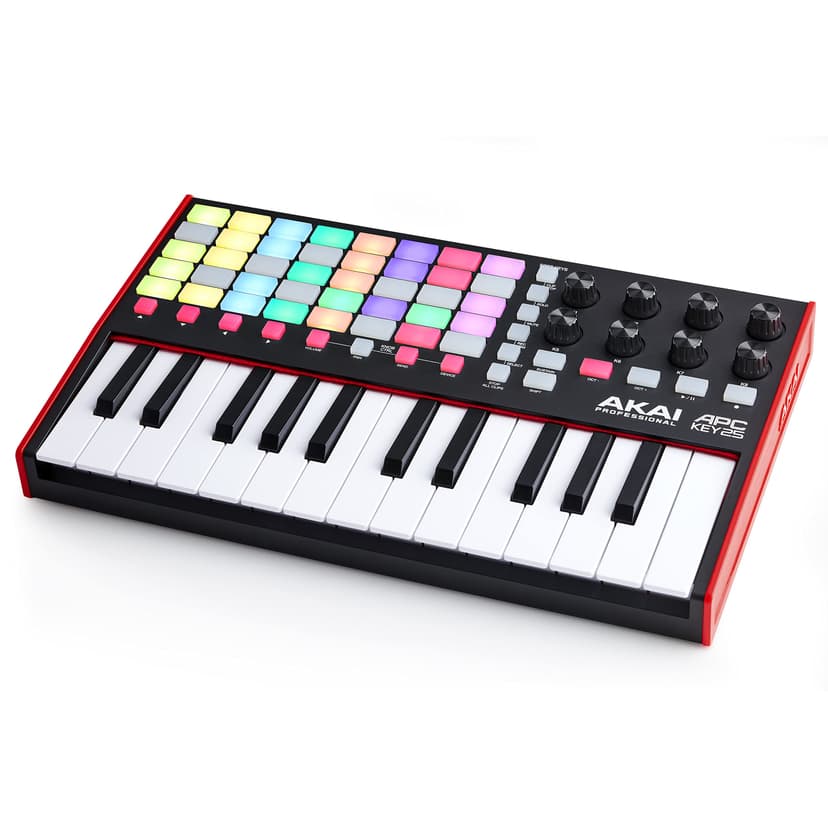 Akai Professional APC Key 25 MK2 25-Key USB MIDI Keyboard Controller for Clip Launching with Ableton Live Lite, 40 RGB Pads and 8 Rotary Knobs