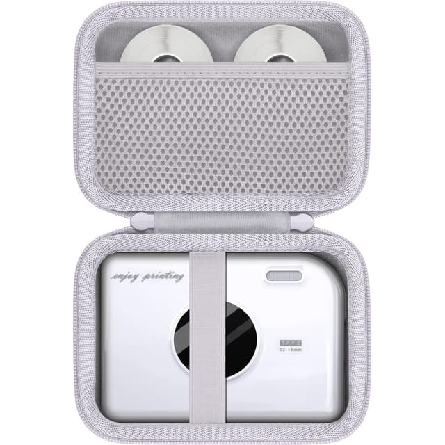 Aenllosi for Phomemo A30 Label Printer Hard Case, Phomemo A30 Mini Label Maker Machine Organizer, White (Case Only)