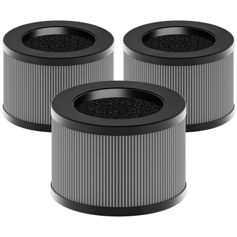 MK01 & MK06 True HEPA Filter Replacement for MK01 MK06, TZ-K1 and DH-JH01 Air Purifier, Smoke Remover Version, Grey, 3 Pack