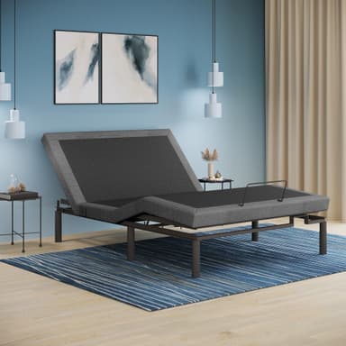 iDealBed 4i Custom Adjustable Bed Base, Wireless, Massage, Dual USB Charge, Nightlight, Zero-Gravity, Anti-Snore, Memory Pre-Sets, Zero Clearance (California King)