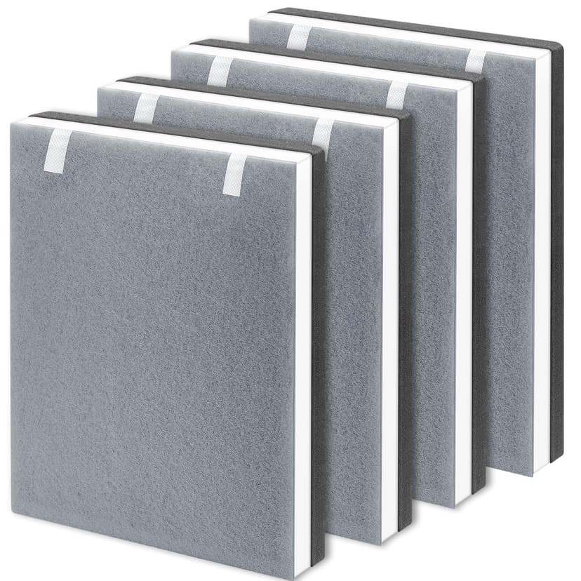 4 Pack Vital 100 Replacement Filter Compatible with LEVOIT Vital 100 Air Purifier, High-Efficiency Activated Carbon Filter Set, Part Number 100-RF