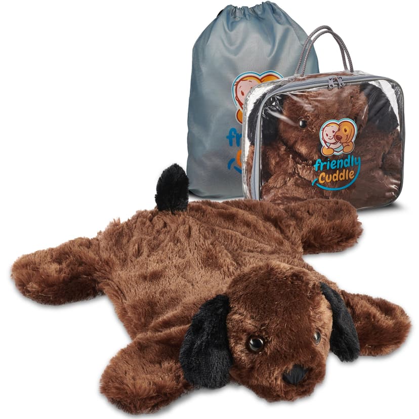 FRIENDLY CUDDLE Weighted Lap Blanket for Kids & Adults – Kids Weighted Blanket – ASD, Sensory Processing Weighted Stuffed Animals Dog Toy – Microwavable Weighted Lap Pad for Kids, 5 Lbs.