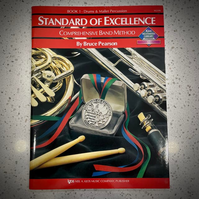 W21PR - Standard of Excellence Book 1 Drums and Mallet Percussion - Book Only