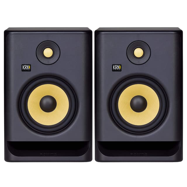 KRK Rokit 7 G4 Studio Monitor Speaker Bundle - Pair, Black