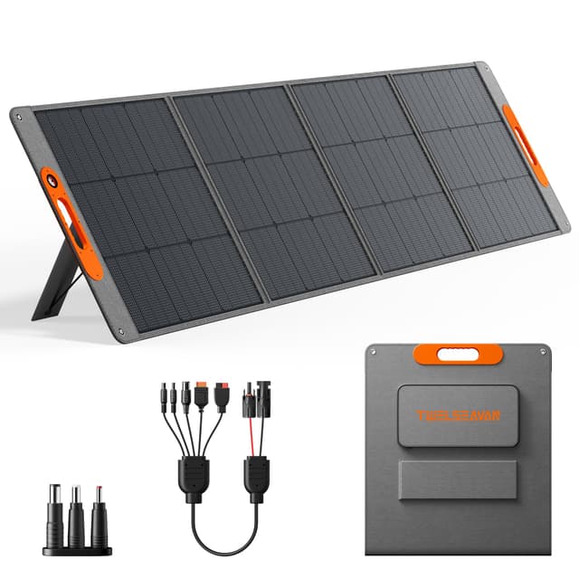 280W Portable Solar Panel for Power Station, 25.8% High Efficiency HPBC Solar Cell, QC3.0, Type-C 60W, MC4 Output, IP65 Waterproof, Ultra-Light Solar Panel for Outdoor Camping, RV, Off Grid