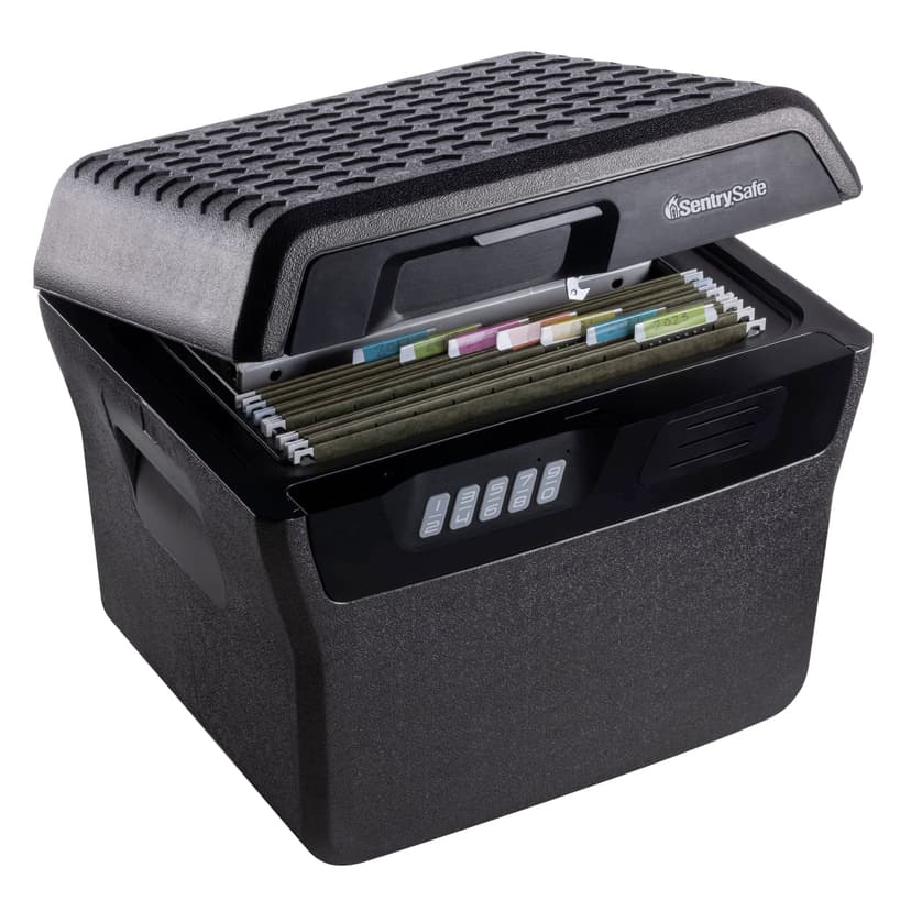 SentrySafe Charcoal Gray Waterproof and Fireproof Safe, Lock Box with Keypad for Documents and Hanging File Folders, Exterior: 14.1 x 16.6 x 13.8 Inches, ‎FHW40300