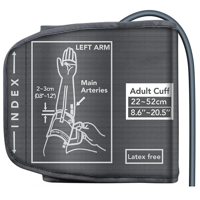 Replacement Extra Large Cuff for Omron BP Monitors 22-52CM Big Arm - Adjustable XL Blood Pressure Cuff, Includes 6 Universal Interface, Blood Pressure Monitors Large Cuff Compatible