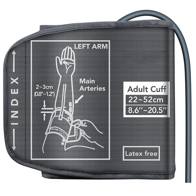 Replacement Extra Large Cuff for Omron BP Monitors 22-52CM Big Arm - Adjustable XL Blood Pressure Cuff, Includes 6 Universal Interface, Blood Pressure Monitors Large Cuff Compatible