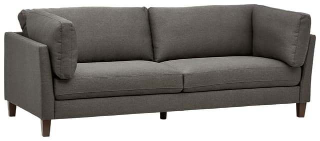 Amazon Brand – Rivet Midtown Contemporary Upholstered Sofa Couch, 92.1"W, Charcoal