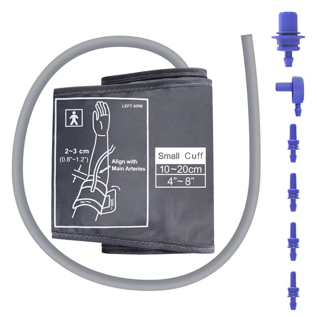 Child Extra Small Cuff - Designed for 4’’-8’’(10-20CM) Arm Circumference,Universal Blood Pressure Replacement Cuff for Pediatric and Thin Upper Arms Use - with 6 Connectors